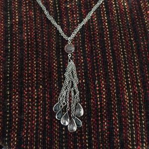 Cookie Lee Necklace - Dark Silver/Gray with Beads